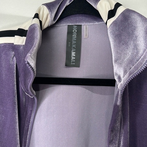 Norma Kamali Velour Side Stripe Turtle Jacket Small - Picture 13 of 13